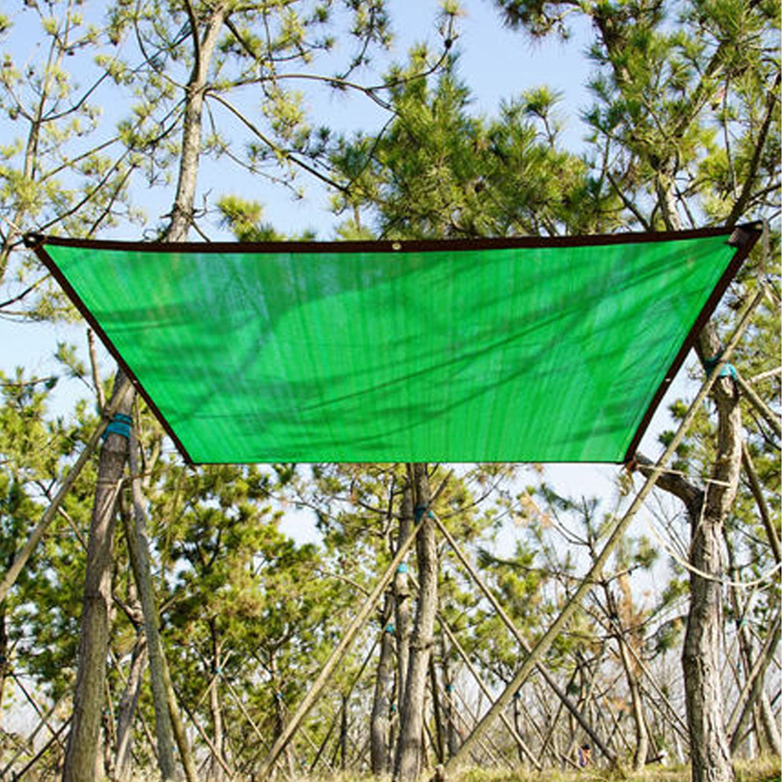 Red de Sombra,Toldo Parasol,80% Malla Sombreo,Transpirable,Anti-envejecimiento,con Cinta Adhesiva Arandelas Y Cuerda,para Patio Al Aire Libre BalcóN Jardín,Verde (8x9m)