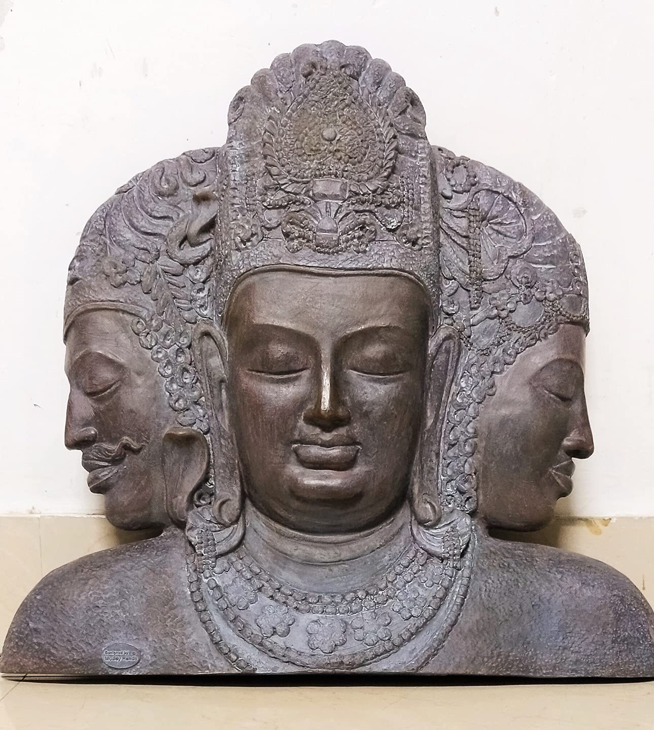 Muddy Hands Trimurti Wall Hanging Art