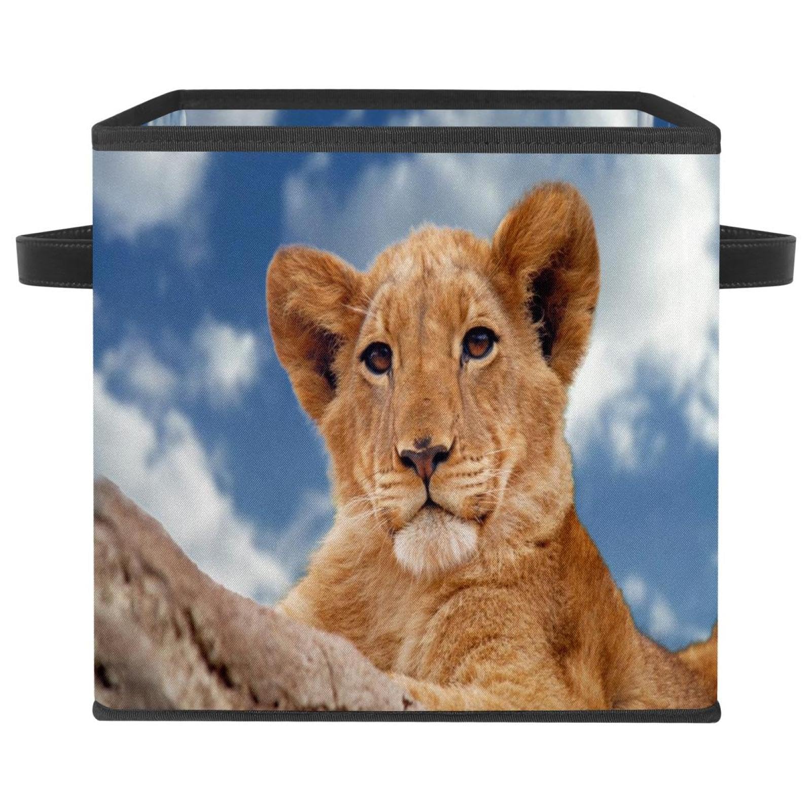 Boîte de rangement pliable en tissu cube avec poignées pour livres et chambre
