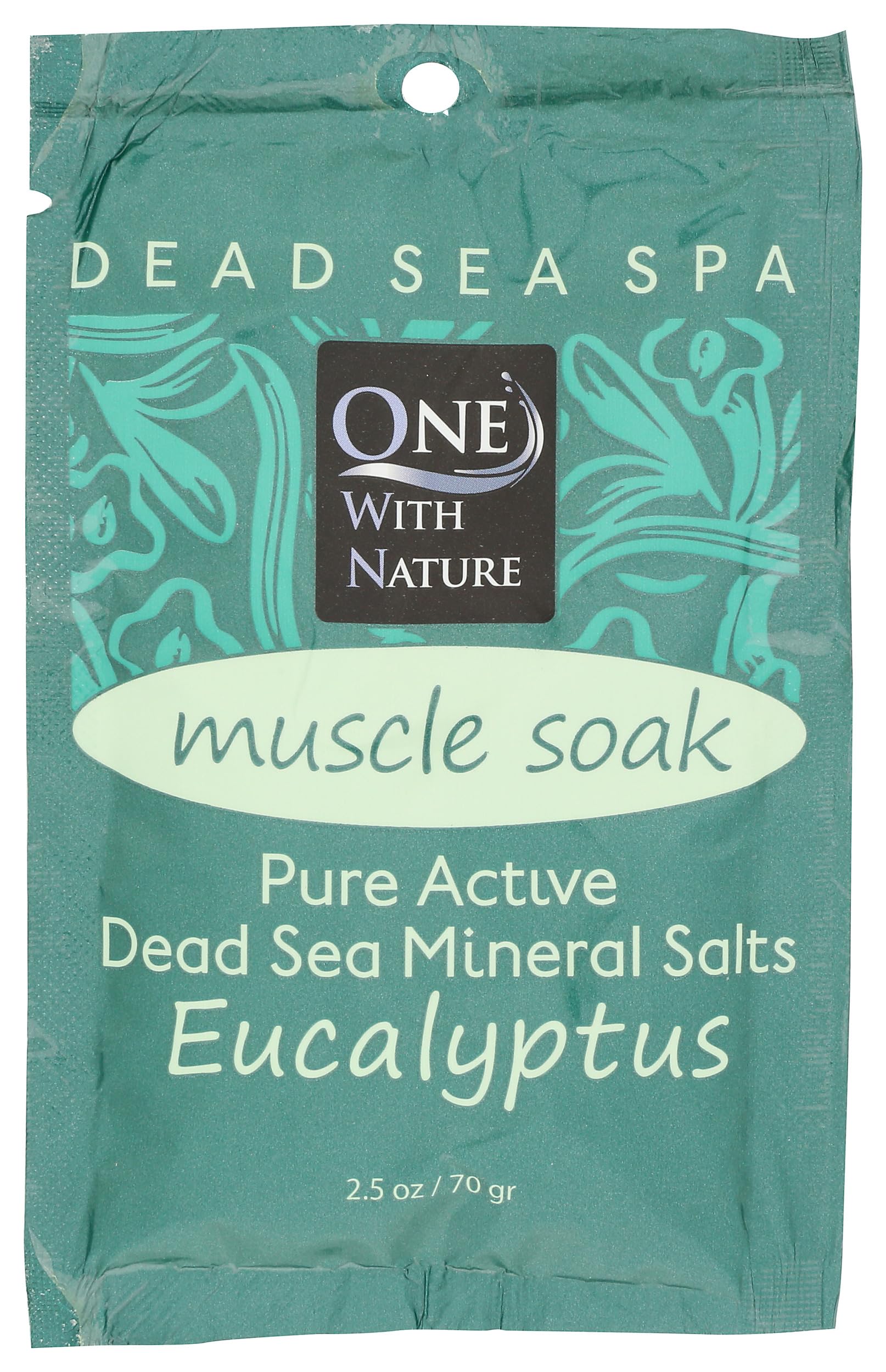 One With Nature Eucalyptus Dead Sea Bath Salt Packet, 2.5 OZ