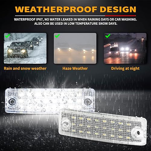 Miniatura 5 de Gempro Conjunto de luz LED para placa de matrícula, lámparas de parachoques trasero para 1996-2023 4Runner 2008-2022 Sequoia 6000K blanco, 2 unidades