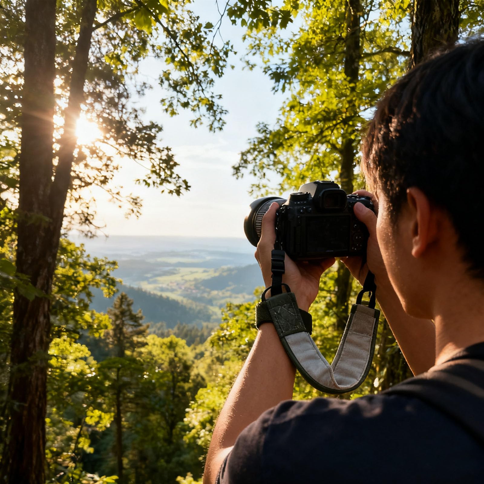 Cinghia da polso per fotocamera, a prova di caduta e antiscivolo, riduce l'affaticamento del polso. Impugnatura per fotocamera mirrorless, DSLR e action camera. Regolabile. Un accessorio essenziale