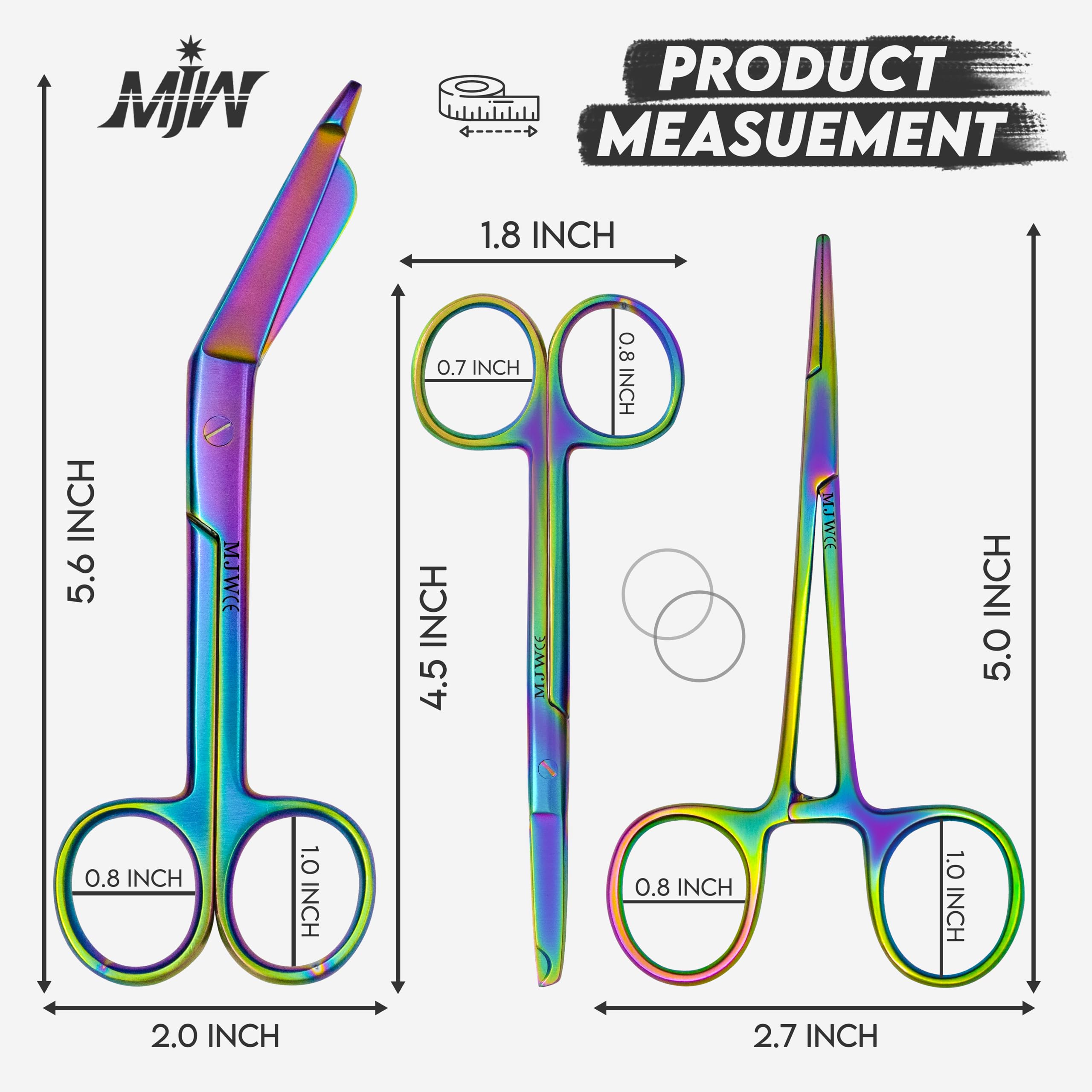 Medical Scissors & Hemostats Set - Multicolor Stainless Steel -2 Medical Scissors & Hemostats Set - Multicolor Stainless Steel -2