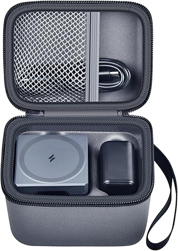 PAIYULE Funda compatible con cargador MagSafe 3 en 1 de Anker Cube MagSafe Soporte de carga rápida de 15 W, soporte de almacenamiento de estación de