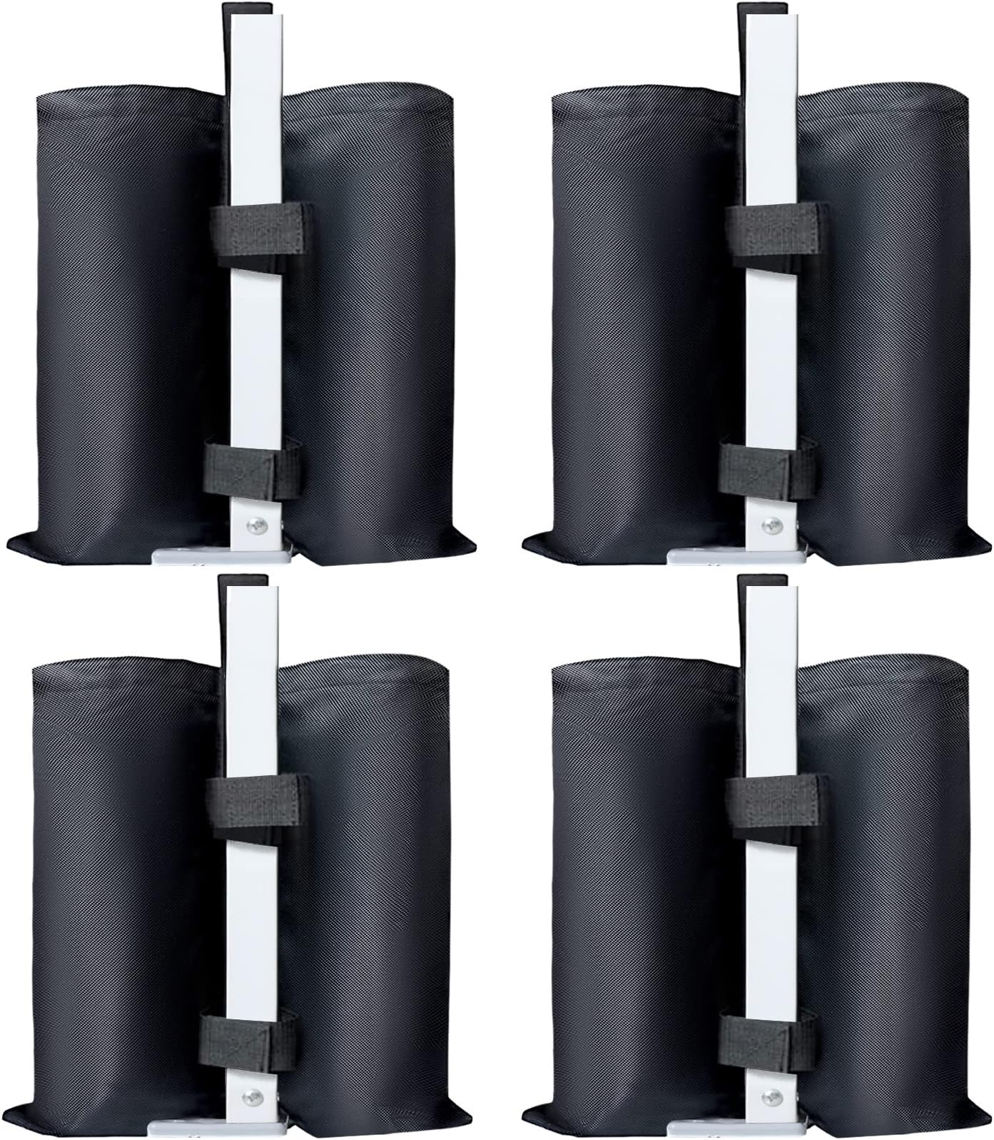 ABCCANOPY 4 Pack Heavy Duty Premium Instant Shelters Gazebo Weight Bags for Pop up Gazebo, Outdoor Patio, Backyard - Set of 4-40lb Capacity per Bag (Black)