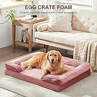 Vista 5 de FURTIME Cama ortopédica para perros extra grandes – Sofá cama impermeable XL para perro, cama de espuma de apoyo ultra cómoda con funda extraíble