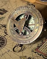 Vista 2 de Personalized engraved sundial compass, Fathers Day gift, Unique for Dad Gift for all occasions, Christmas, New year, Graduation, Love gift, Get well