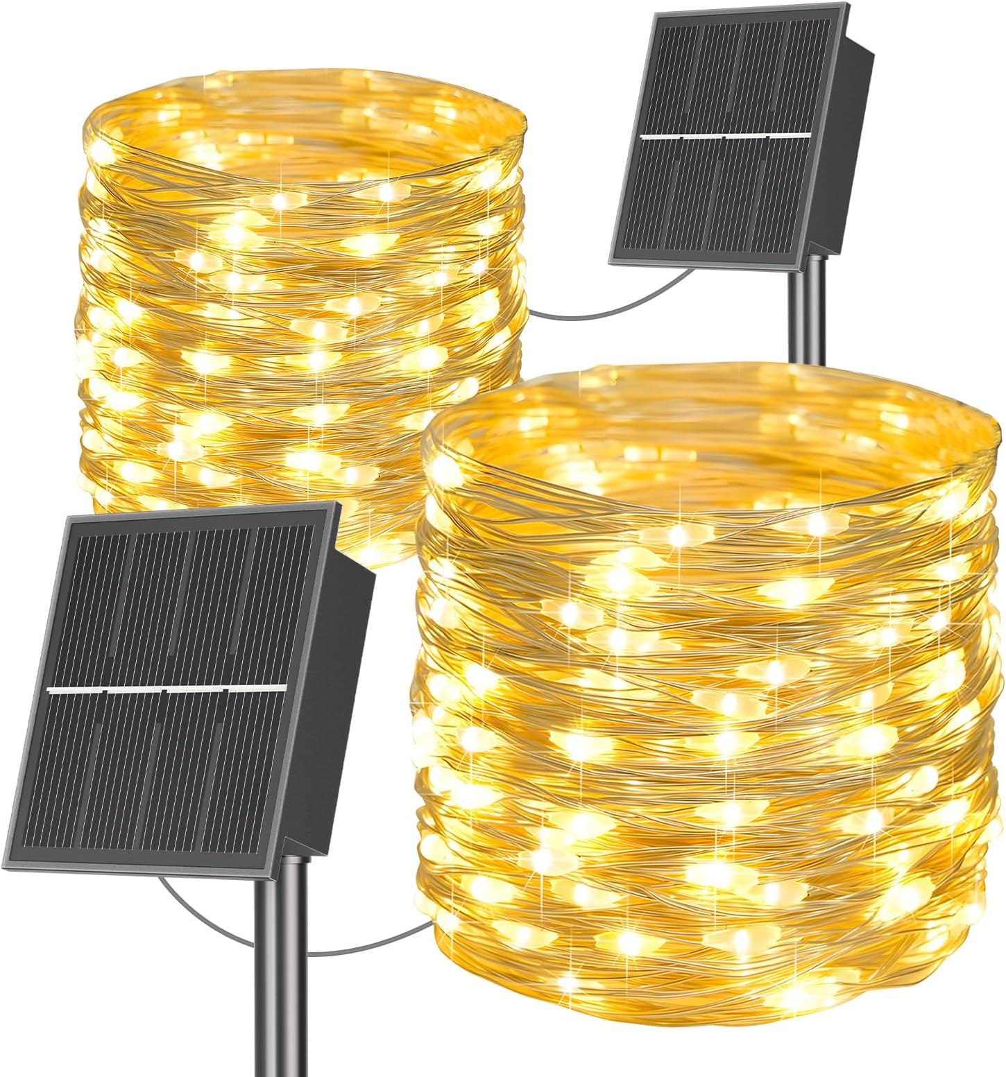 Guirlande Lumineuse Solaire 11 Mètres 60 LED - Étanche IP65, 8 Modes, Pour Jardin, Noël, Fête