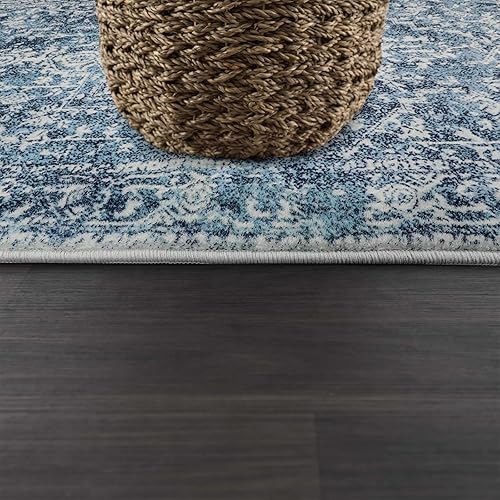 Miniatura 6 de Morebes Alfombra bohemia de 4 x 6 pies para sala de estar, lavable y resistente a las manchas, alfombra antideslizante para dormitorio, alfombra