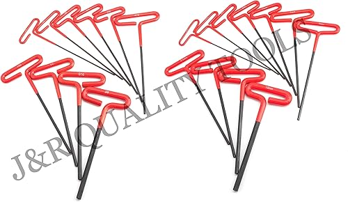 Miniatura 2 de VCT Juego de herramientas hexagonales de mango en T extra largo SAE y métrico, 20 piezas