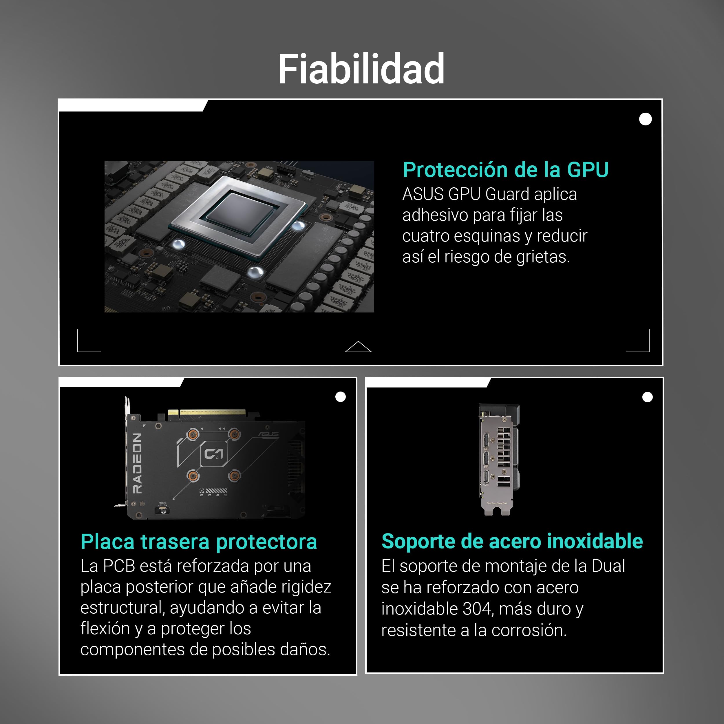 ASUS Dual Radeon RX 9060 XT 8 GB GDDR6 - Tarjeta gráfica (PCIe 5.0, HDMI 2.1b, DisplayPort 2.1a, diseño de 2.5 Ranuras, Ventilador Axial-Tech, tecnología 0dB)