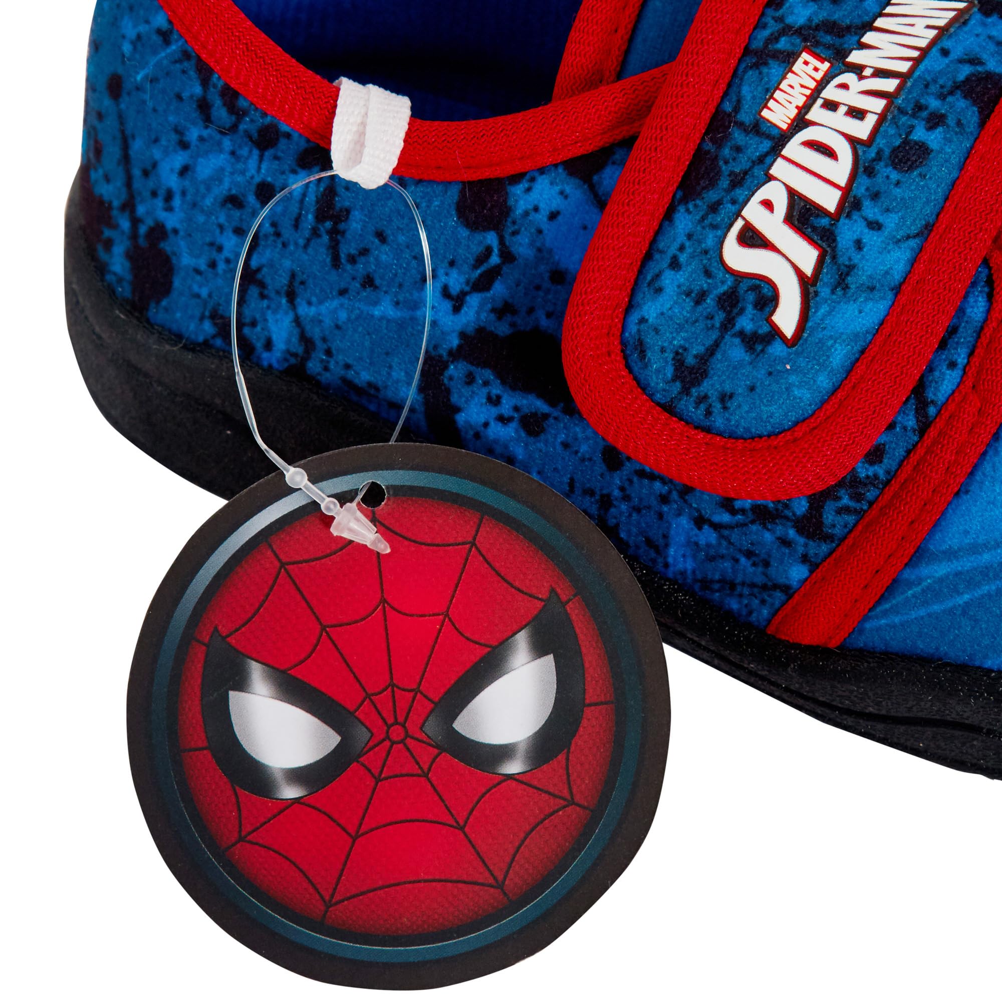 Marvel Spiderman Pantoufles pour garçons à fermeture facile