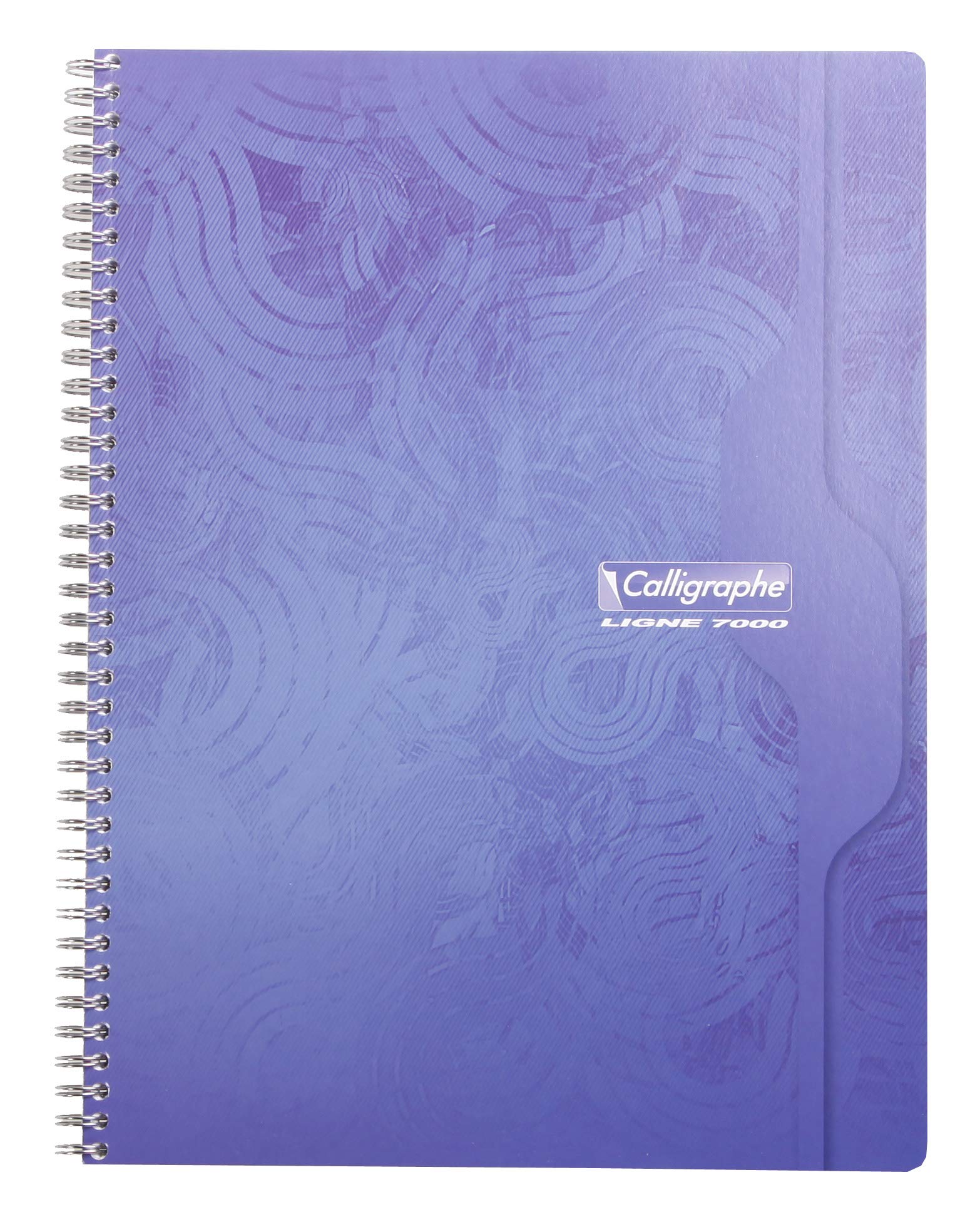 Calligraphe 360C Set of 5 Spiral Notebooks (Clairefontaine) 24x32cm - 180 Seyes Ruled Pages - 70 g White Paper - Varnished Recycled Card Cover - Random Colours