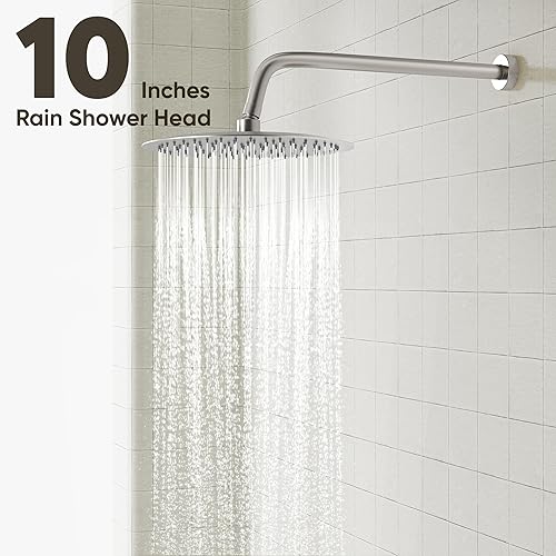 Miniatura 3 de Gabrylly Sistema de ducha, juego de grifo de ducha con válvula de ducha de equilibrio de presión, cabezales de ducha de lluvia de 10 pulgadas con