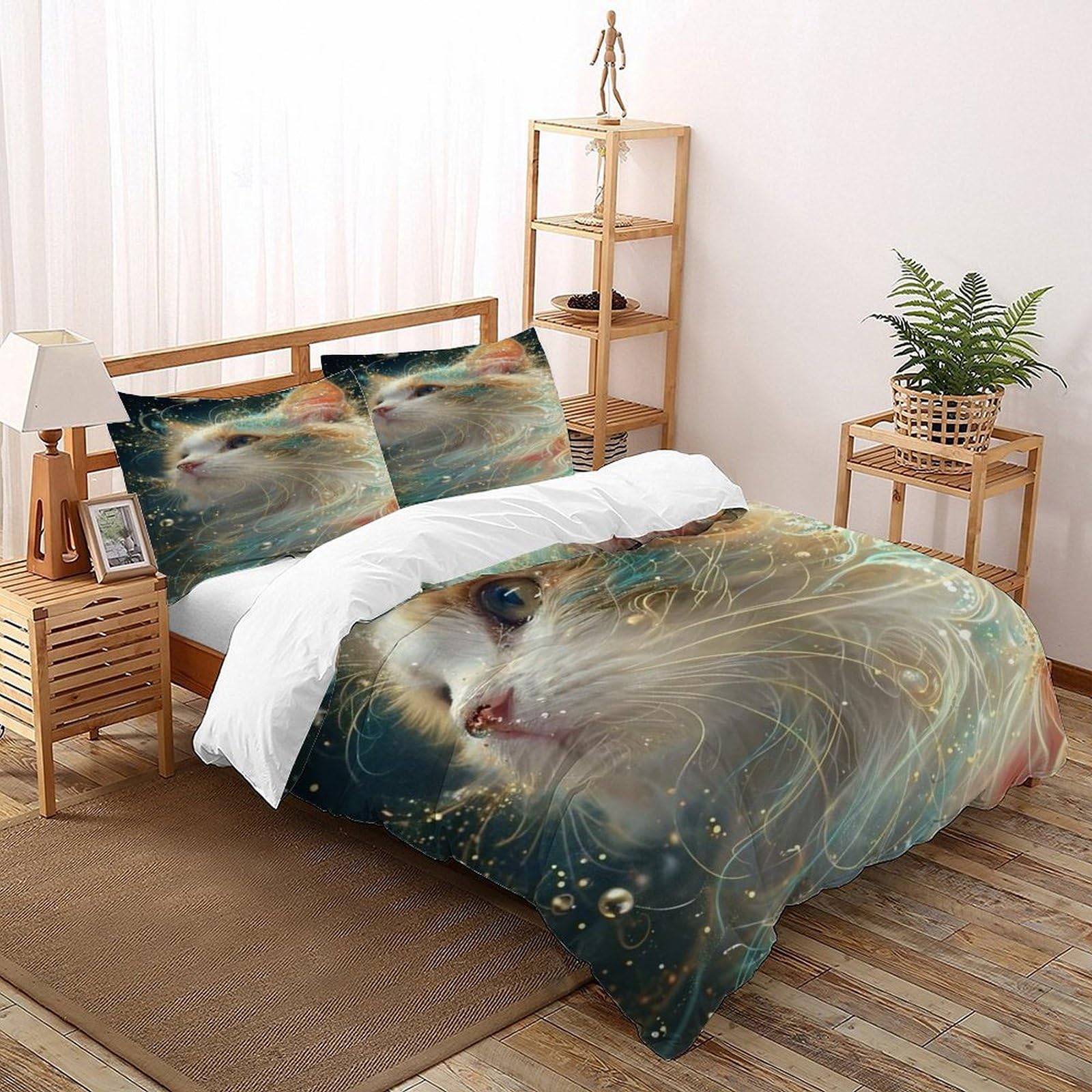Housse de couette Furry Animals anti-allergique pour un sommeil adulte sans irritation