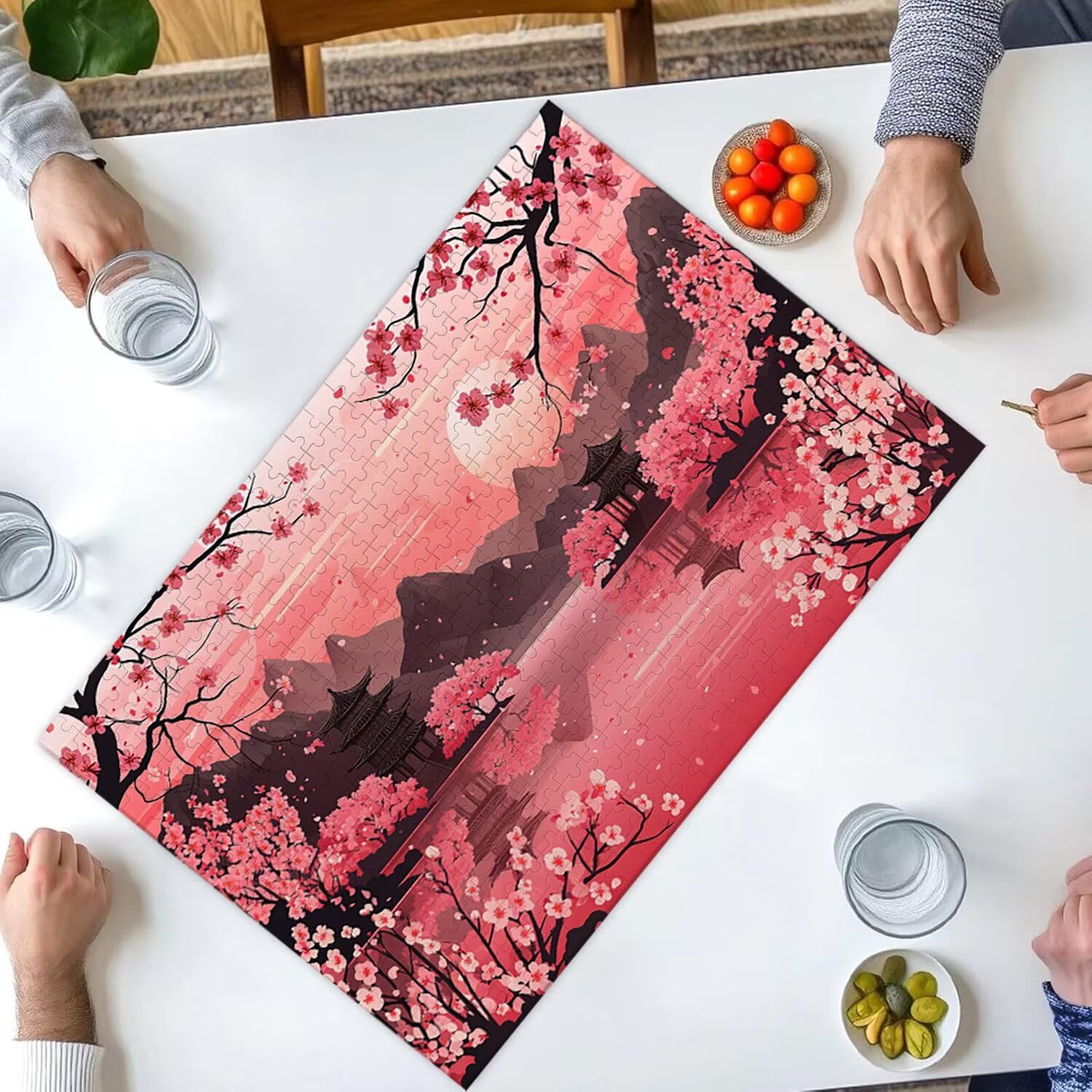 Puzzle dla dorosłych 1000 sztuk kwiatów wiśni | Zabawa rodzinna i zajęcia grupowe dla nastolatków i | Prezent urodzinowy dla dzieci od 14 lat | Dekoracja domu i pomysł na prezent na relaks b-945