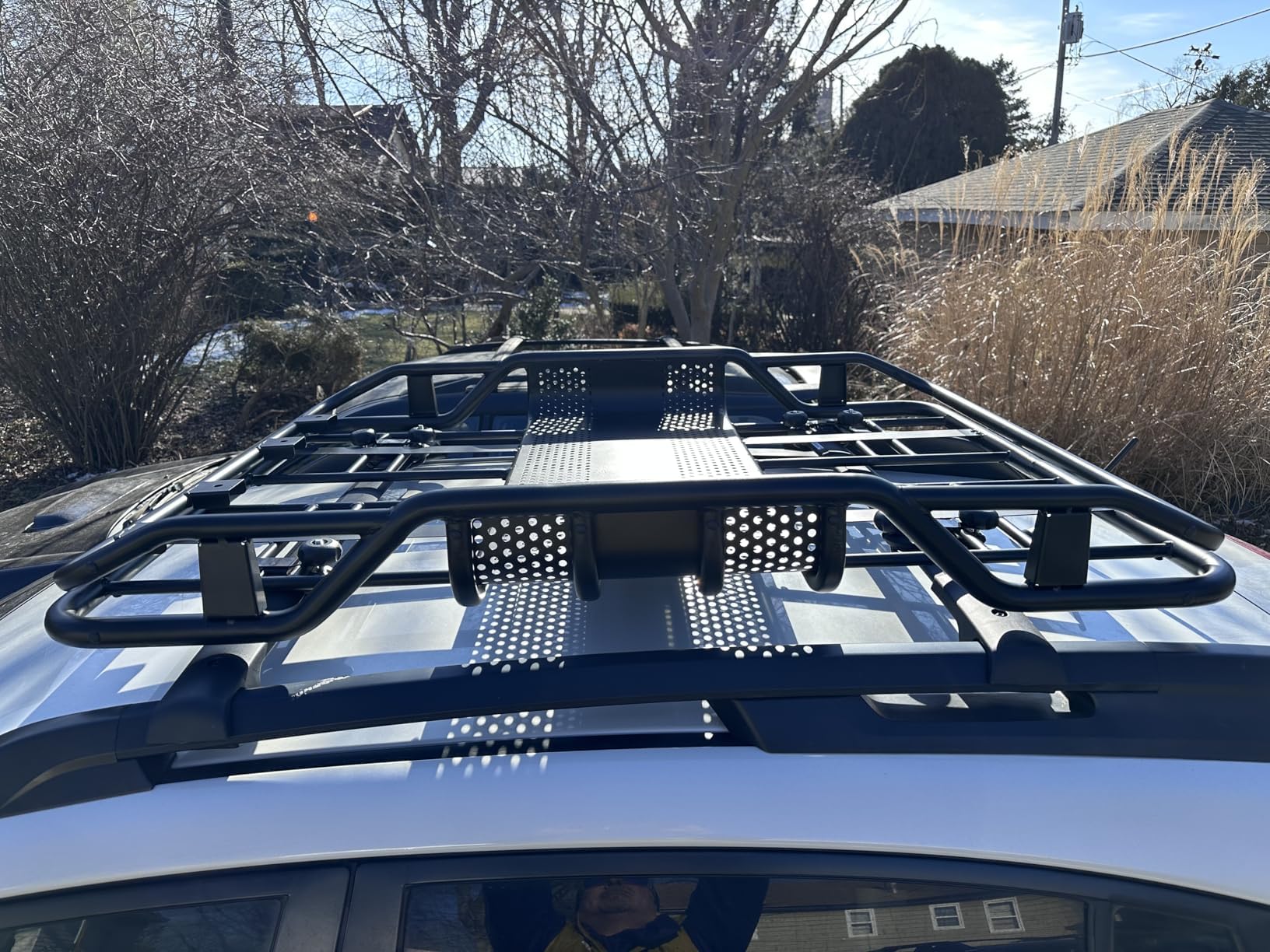 165 LBS Capacity Anti-Rust Cargo Carrier - Universal Rooftop Cargo Basket for SUVs, Cars, and Trucks - Roof Rack Carrier (50