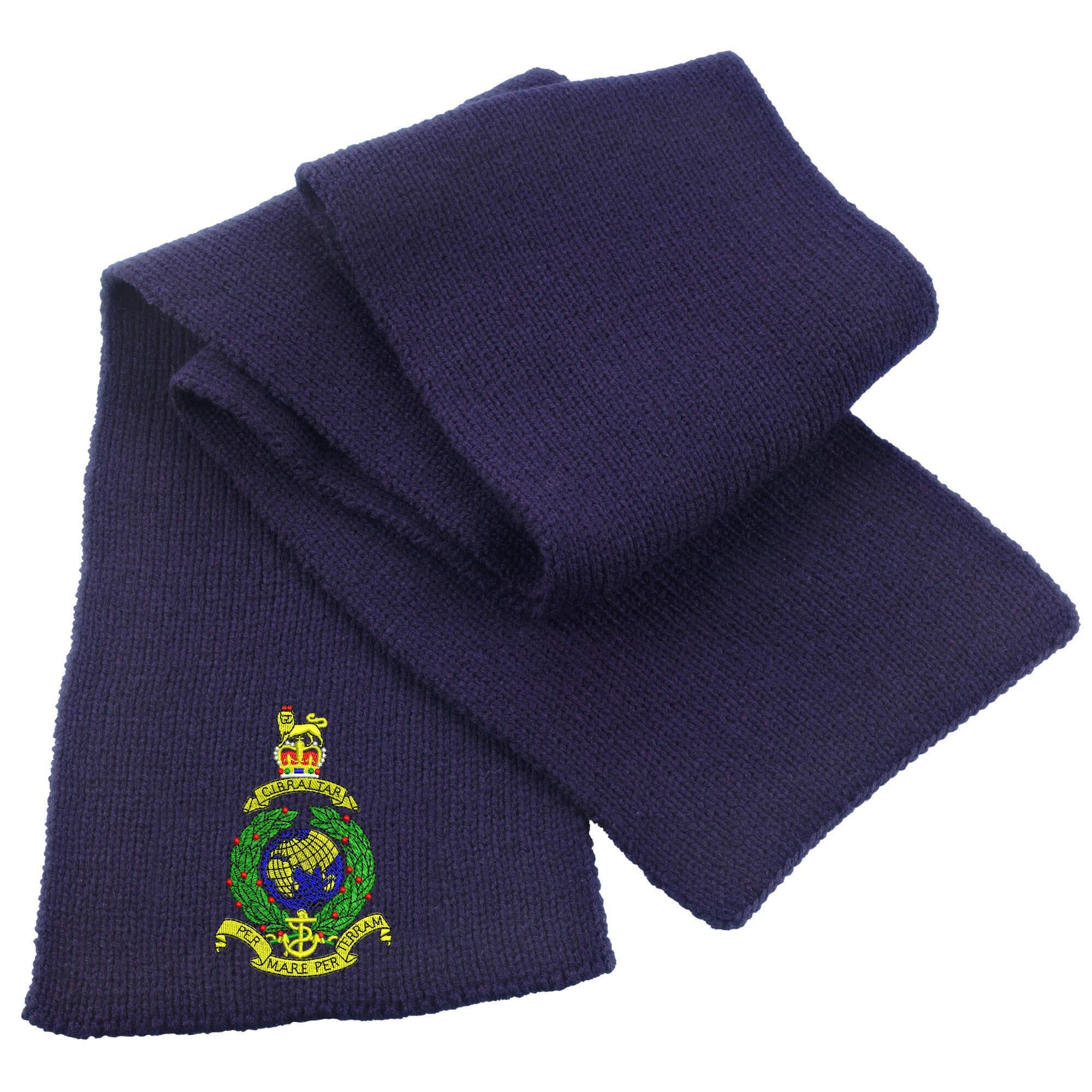 Pineapple Joe's Navy Royal Marines Heavy Knit Scarf