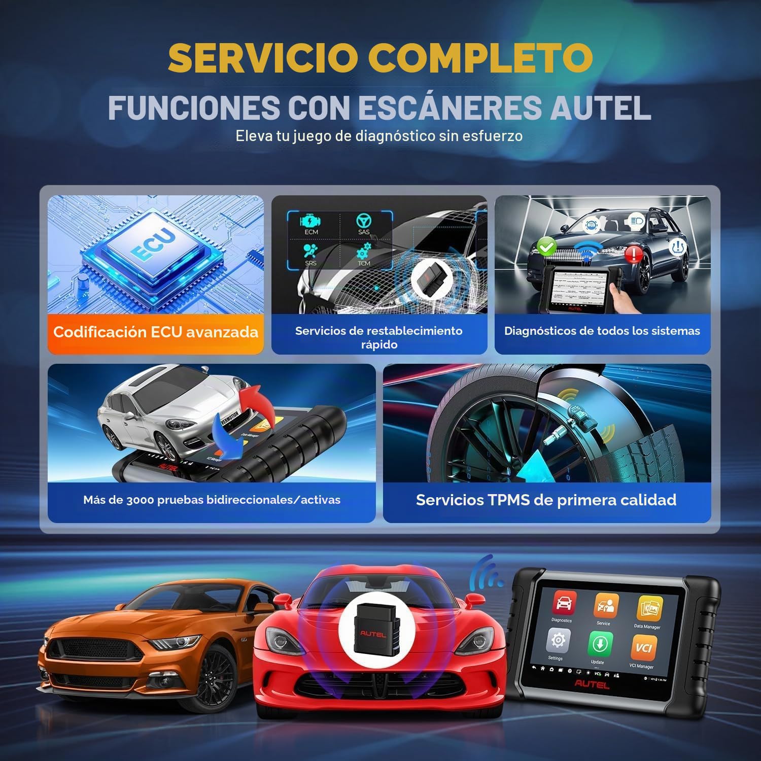 Autel MaxiVCI VCI Mini Interfaz Diagnóstico Inalámbrico, Funciona con Autel MaxiCOM MK808BT Pro MP808BT Pro MK808S-TS MX808S-TS MP808S-TS MK808TS MP808TS, 2026 Dongle Inalámbrico Vehículo Más Nuevo