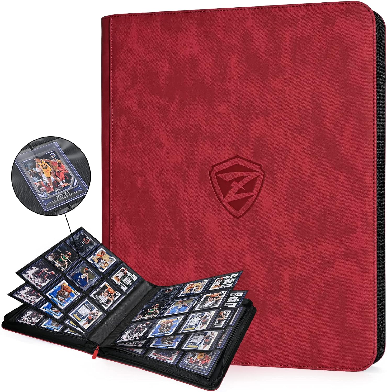 ZLCA Toploader Card Binder, 9Pocket Trading Card Album Holder fits for 3 x 4'' Top