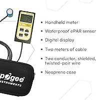 Vista 2 de Apogee Instruments MQ-610: Medidor cuántico ePAR de 400-750 nm - para luces LED de cultivo de invernadero de rango extendido, luz solar y cuidado