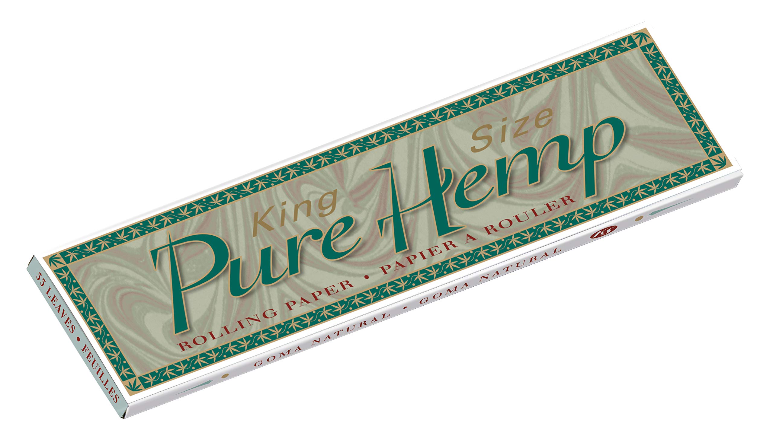 Amazon.com: Pure Hemp Rolling Paper - King Size (110mm) Cigarette Paper - Full Display Box of 50 Booklets (33 Leaves Per Book!) : Health & Household