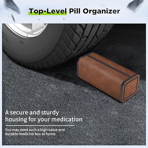 Miniatura 7 de Pastillero organizador 2 veces al día, pastillero de viaje grande desmontable para 7 días, pastillero semanal para medicina, suplemento vitamínico,