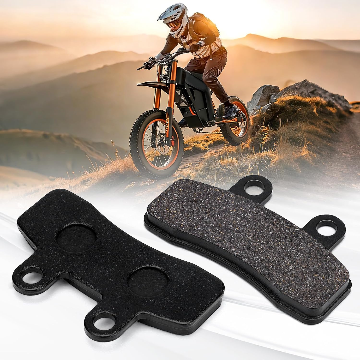 2 Pcs Front Brake Pads for Tuttio Soleil01 Electric Drit Bike, Electric Dirt Bike Brake Pads for Tuttio Accessories Disc Brake Pads Durable Low Noise for tuttio dirt bike