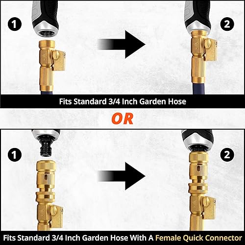 Miniatura 5 de Car Wash High Pressure Garden Hose Nozzle with Soap Dispenser – Heavy Duty Soap Sprayer Hose Attachment for Pet Bathing & Lawn Watering, 8 Spray