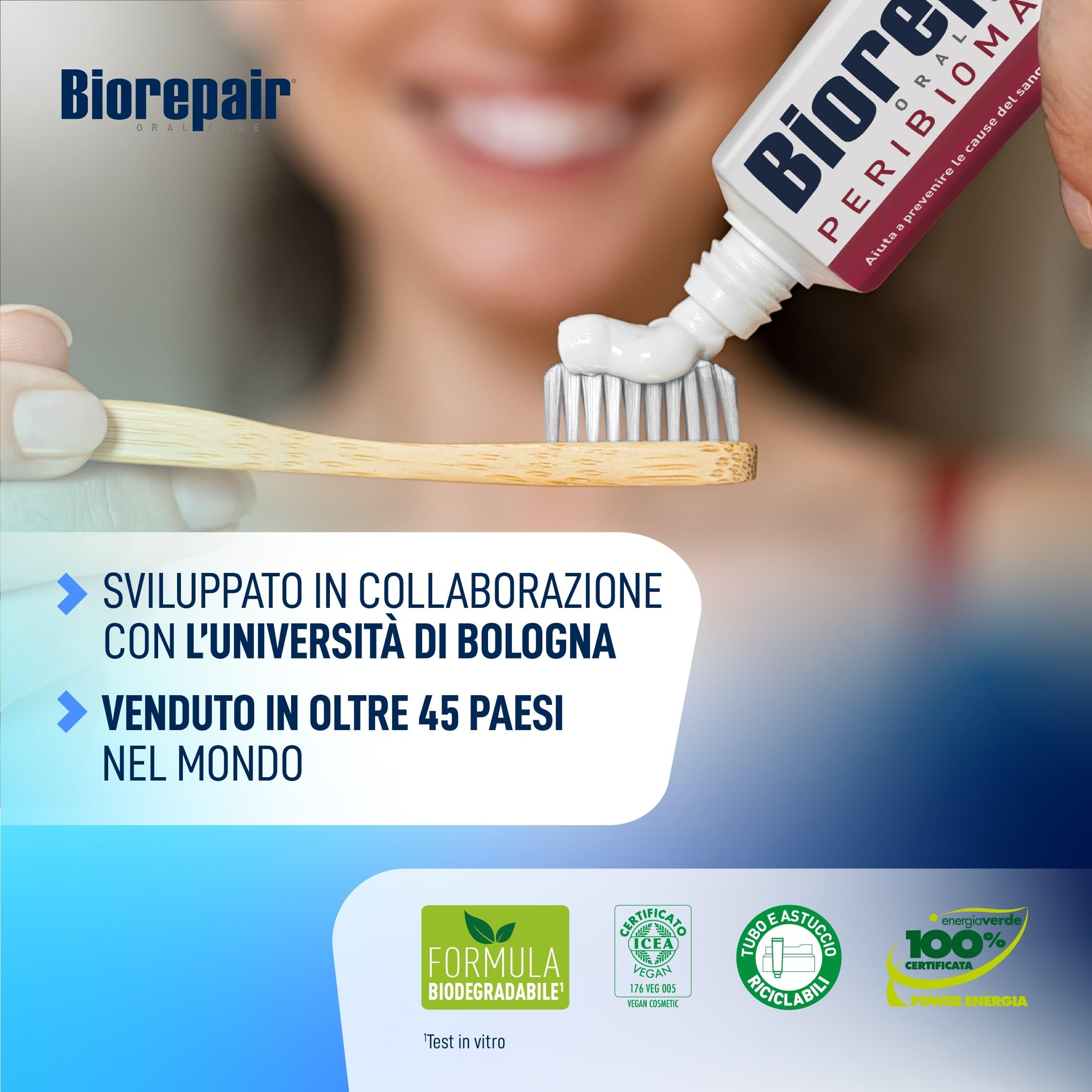Biorepair, Dentifricio Peribioma, Pro Gengive+, 12 Confezioni da 75 ml, per un Normale Microbiota Orale, Previene Sanguinamento Gengivale e Protegge dalla Placca Gengivale