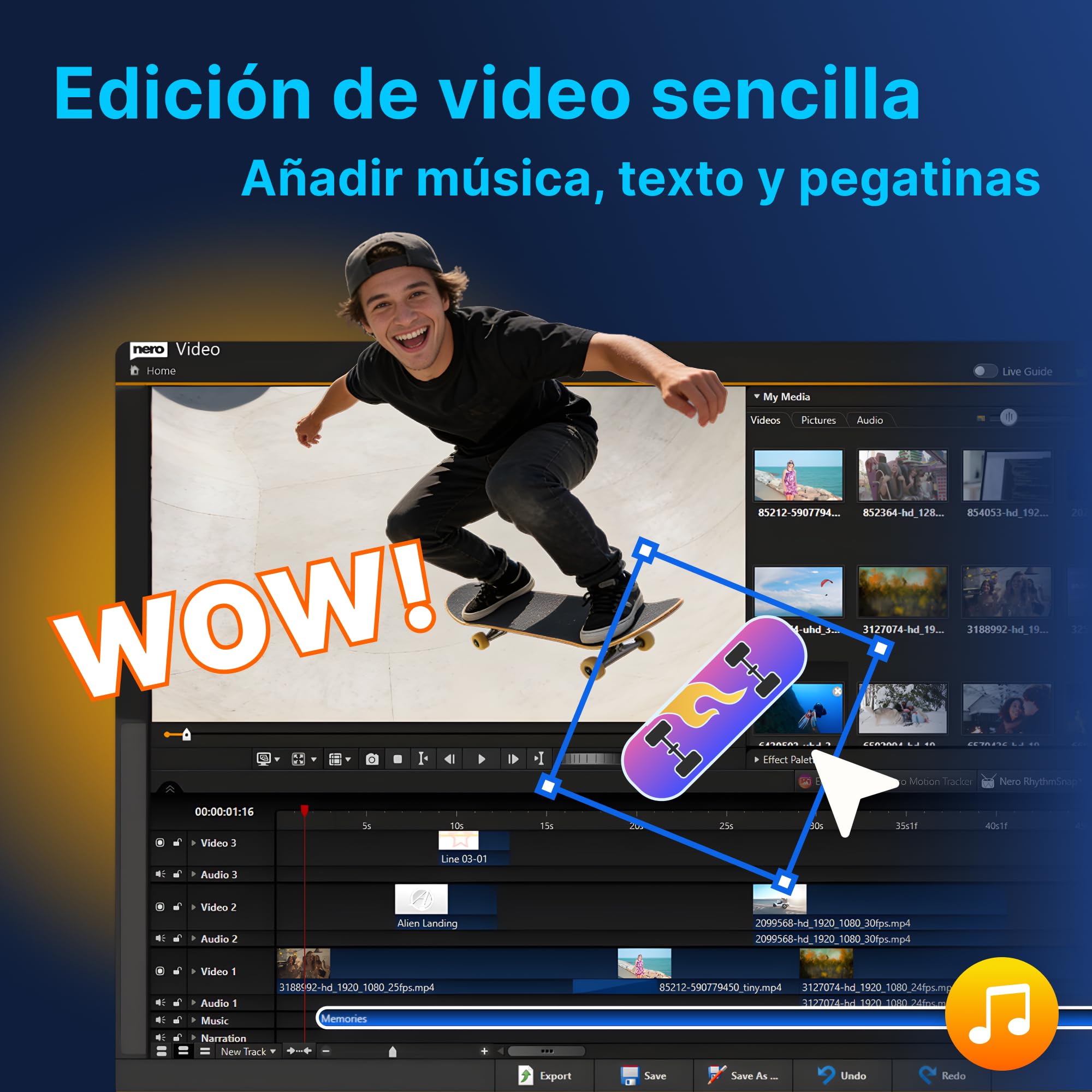 Nero Video 2026 | Software de edición de vídeo para Windows | Editor de vídeo con más de 1000 efectos, Motion Tracking, 4K y 8K, DVD y Blu-ray | Licencia de por vida | Windows 11/10/8/7
