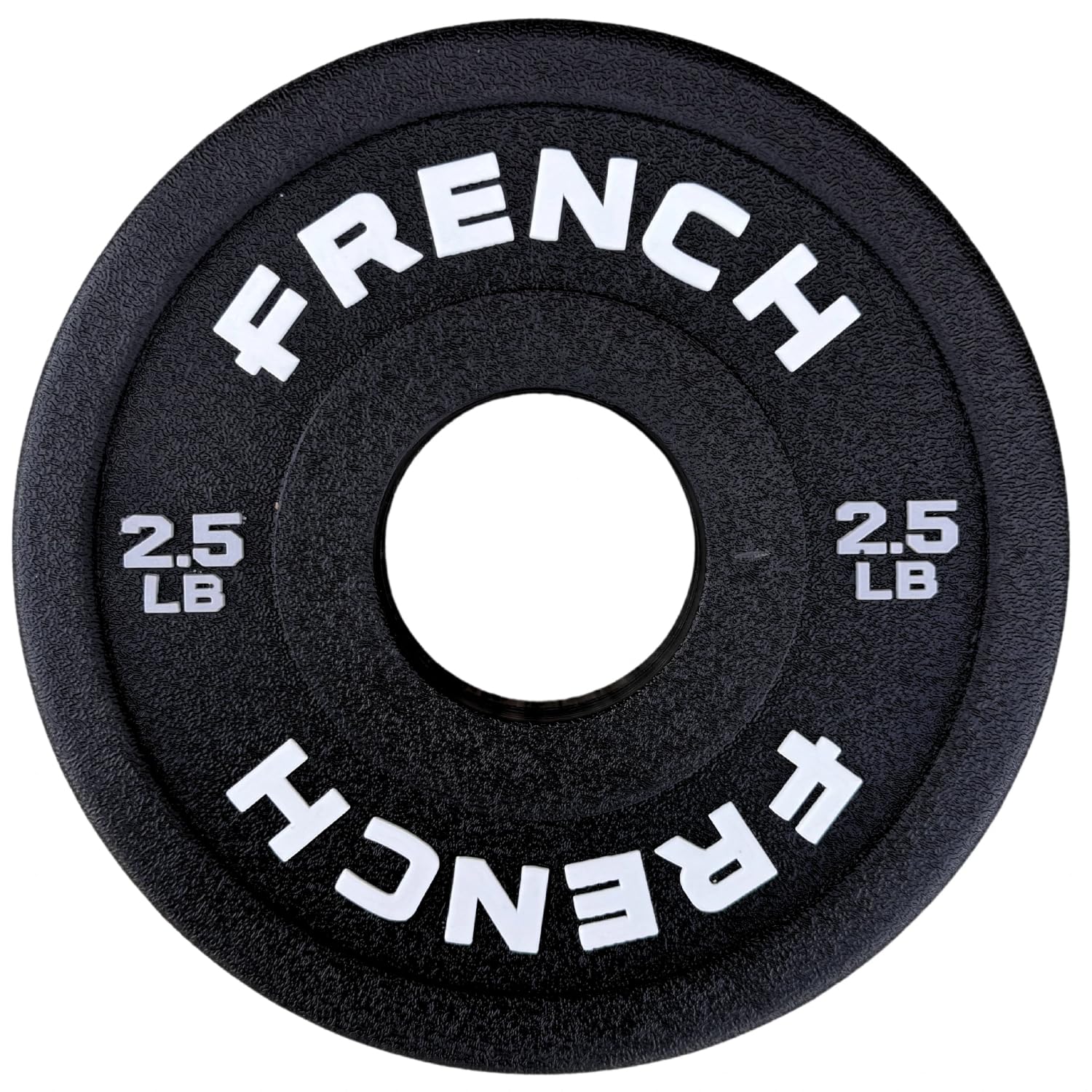 French Fitness Competition Urethane Bumper Plate Set 210 lb Black - Durable High Durometer Urethane, Color Molded Markings, IWF Standard Diameter