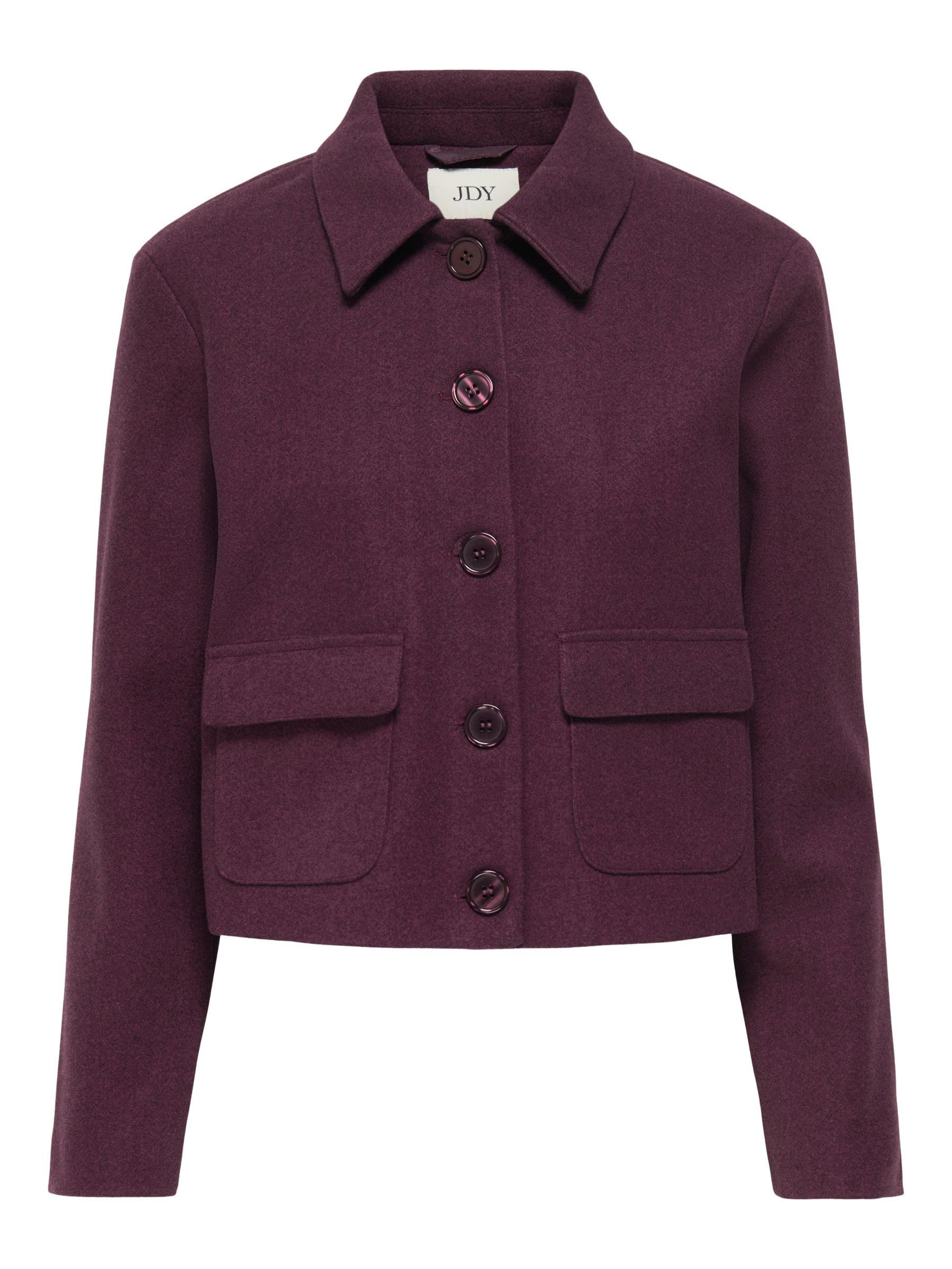JdY Damen Jacke Kurzjacke mit Knopfleiste Fly-Away Kragen