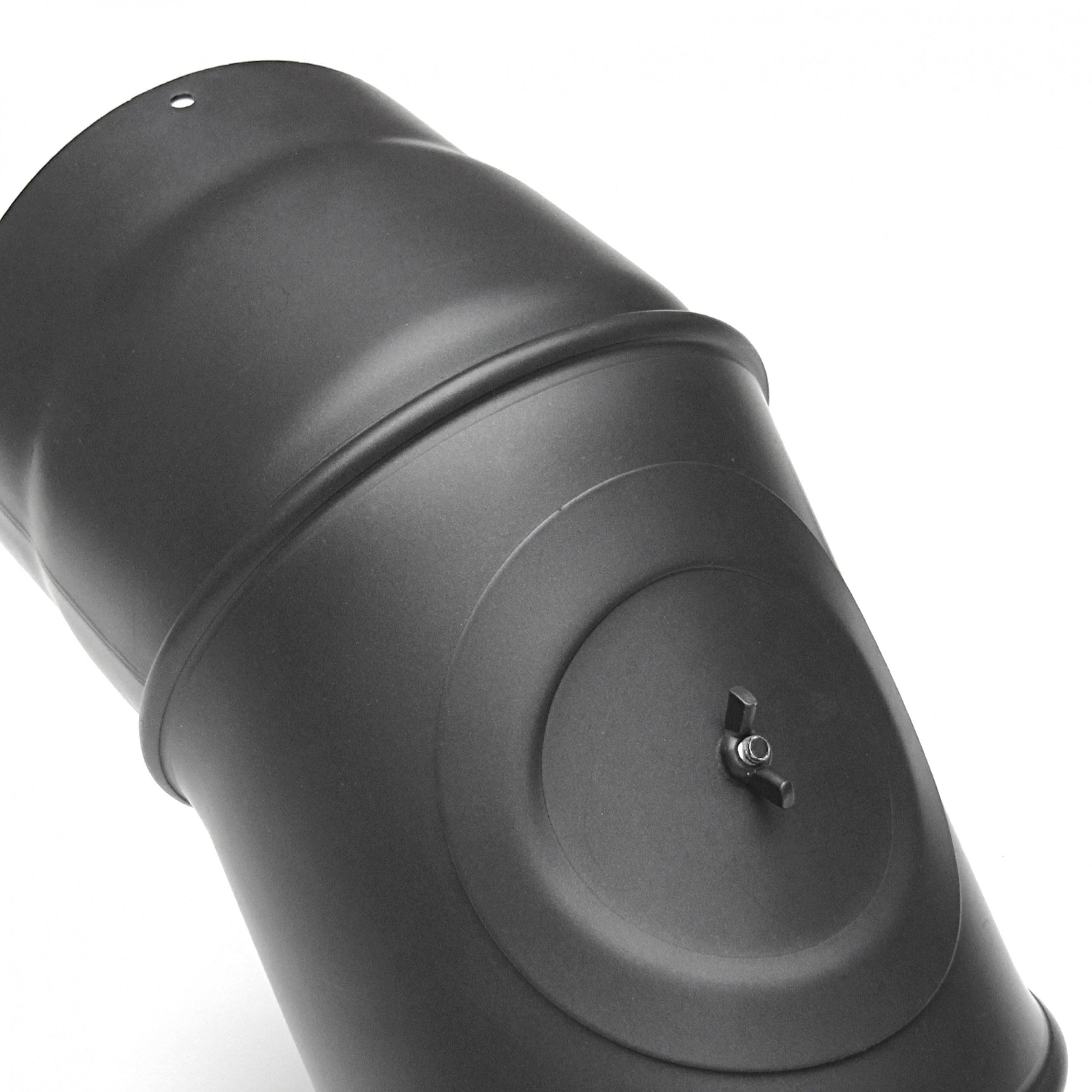 Tuyau de poêle 160 mm coudé 0°-90° avec ouverture de nettoyage Fonte Raik sh031