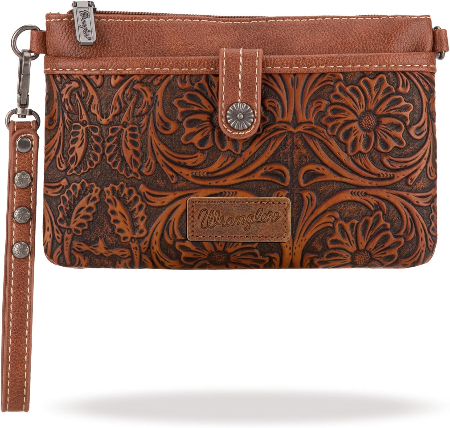Wrangler Western Cowhide Crossbody Bags for Women Clutch Wristlet Purse