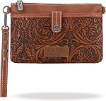Wrangler Western Cowhide Crossbody Bags for Women Clutch Wristlet Purse | Western