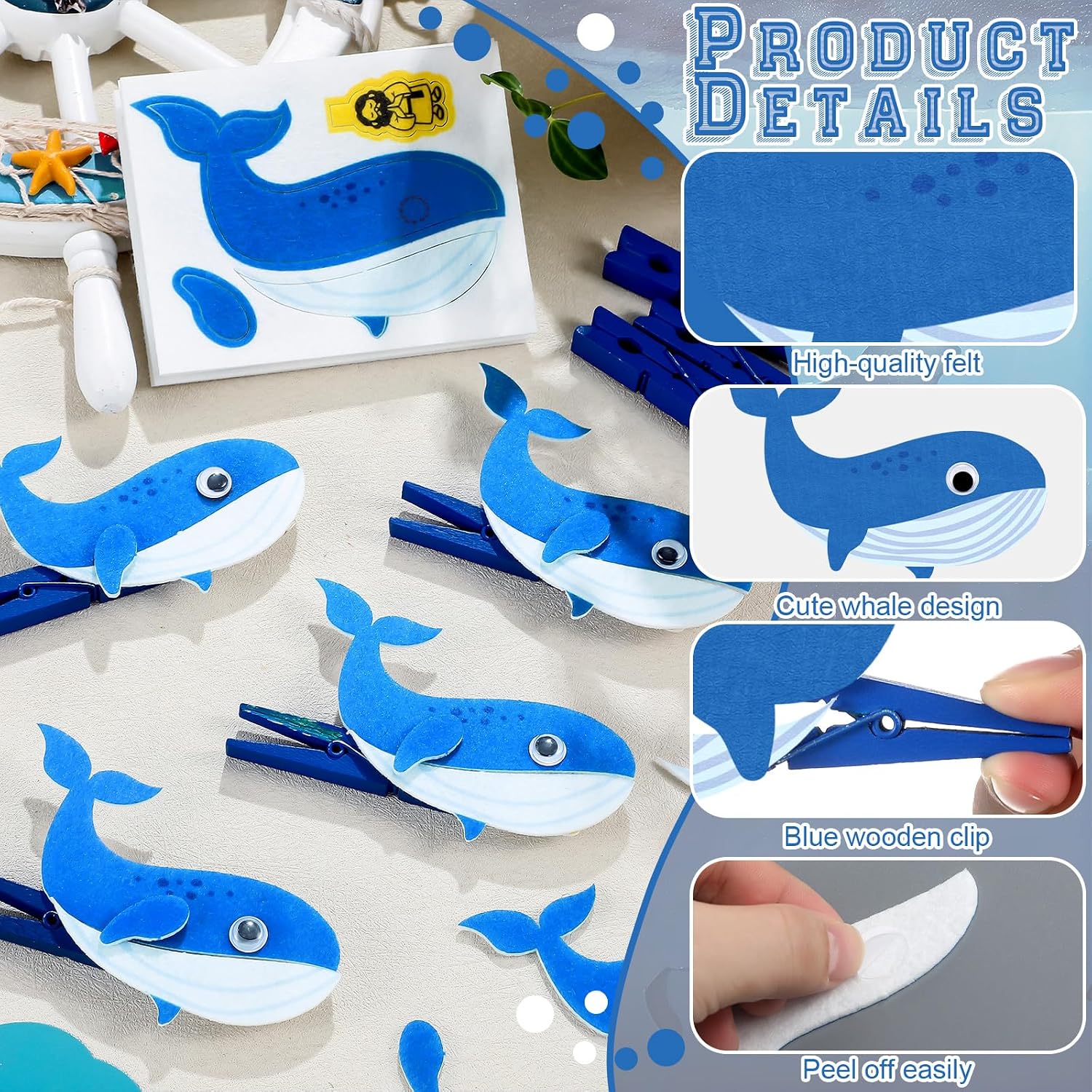 Soulchen 24 Set Jonah and The Whale Craft Kit, DIY Religious Sunday School Vbs Crafts, Make Your Own Jonah and The Whale Kits, Christian Decorations for Kids, Activities Art Supplies image 3