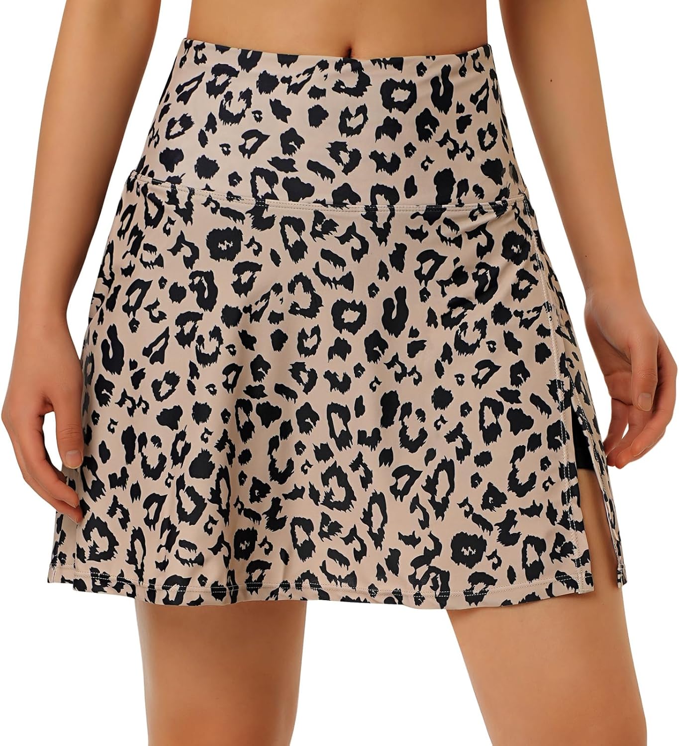 ANIVIVO Women's Swim Skirt Bathing Suit Bottom High Waisted Swim Skort Tummy Control Split Swimsuit Bottom with Pockets - Image 5