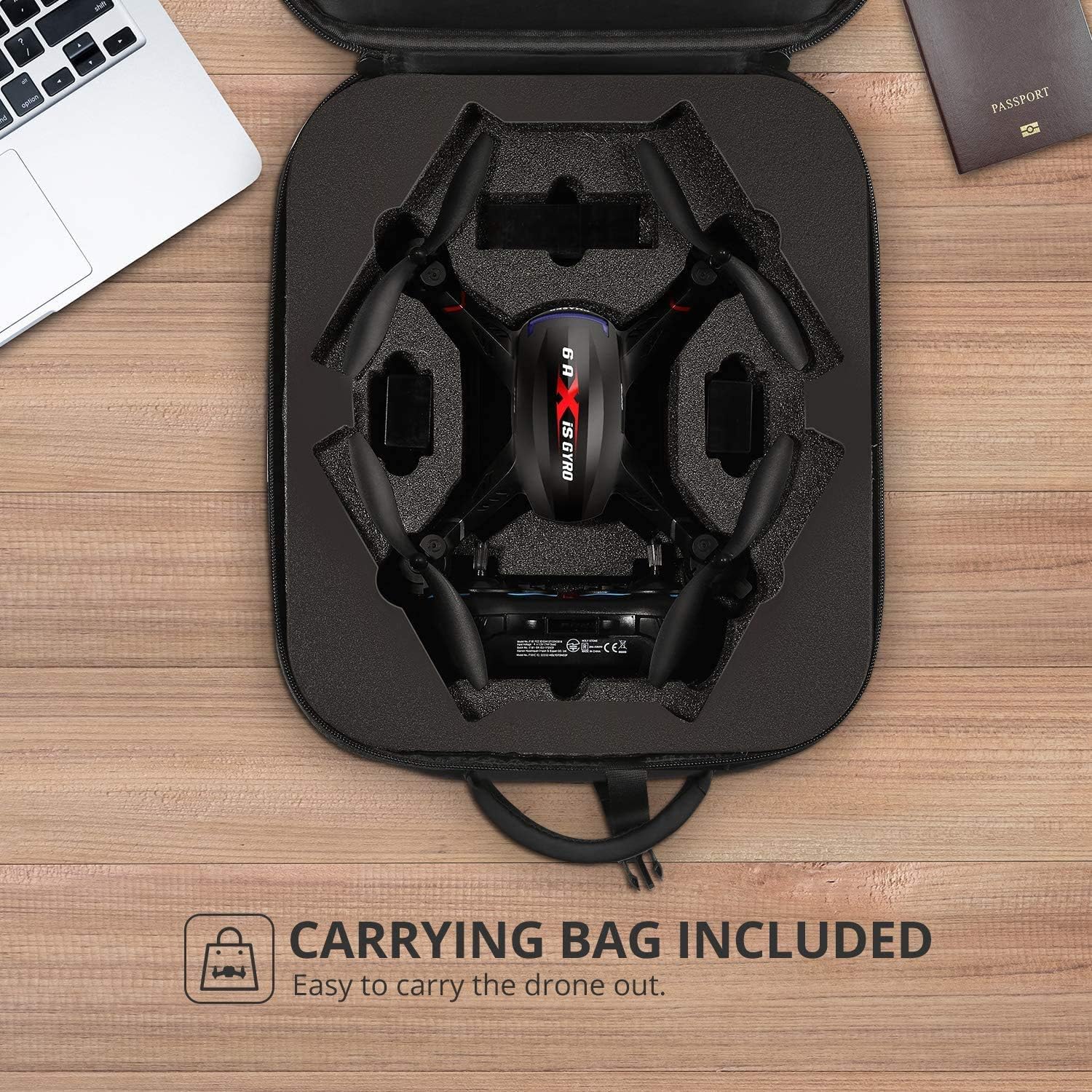 Best Deal 🛒 Holy Stone F181W 1080P FPV Drone with HD Camera for Adult Kid Beginner, RC Quadcopter with Carrying Case, Voice Control, Gesture Control, Wide-Angle Live Video, Altitude Hold, 2 Batteries, Easy to Fly