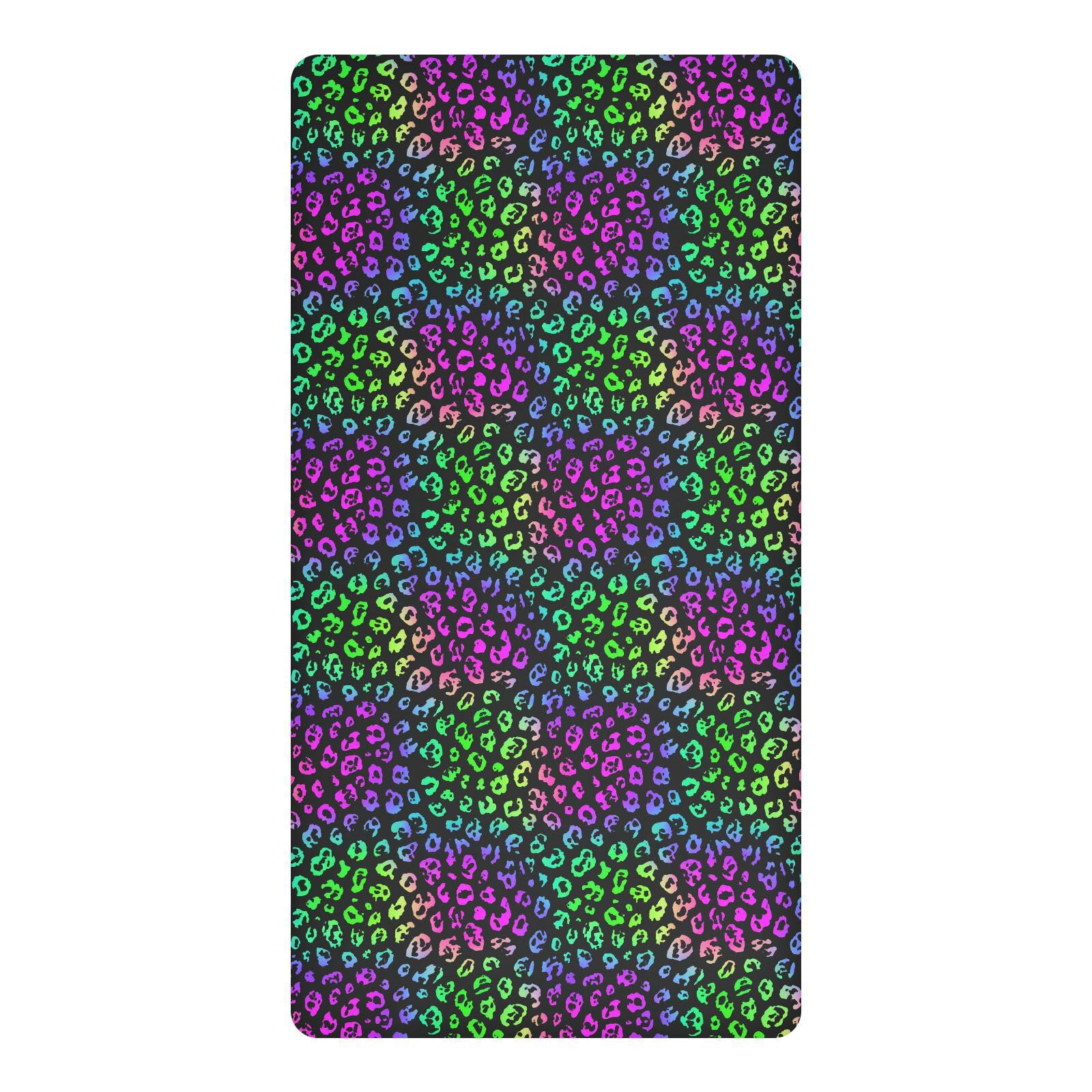 Drap de lit imperméable enfant léopard fluo pour matelas bébé 132x71 cm