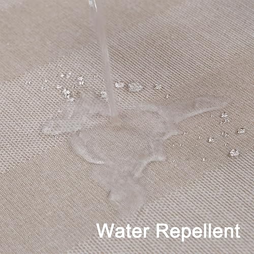 Miniatura 2 de Home Queen Cortinas de lino para dormitorio, cortinas repelentes al agua, cortina de sala de estar de 84 pulgadas de largo, 2 paneles, azul