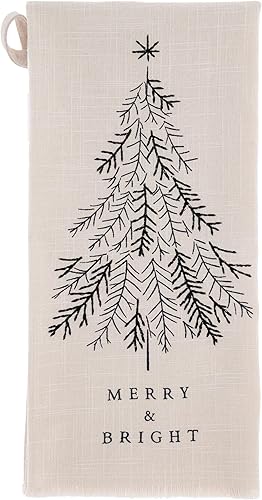 Karma Regalos, paños de té bordados de algodón, árbol de