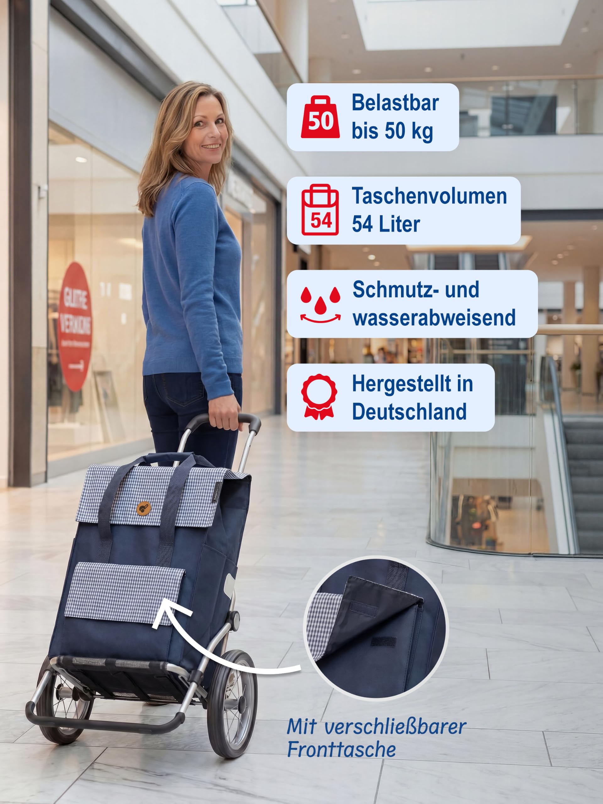 Andersen Einkaufstrolley - klappbar - 54 Liter