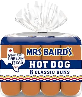 Mrs Baird's Classic Hot Dog Buns, 8 count, 12 oz