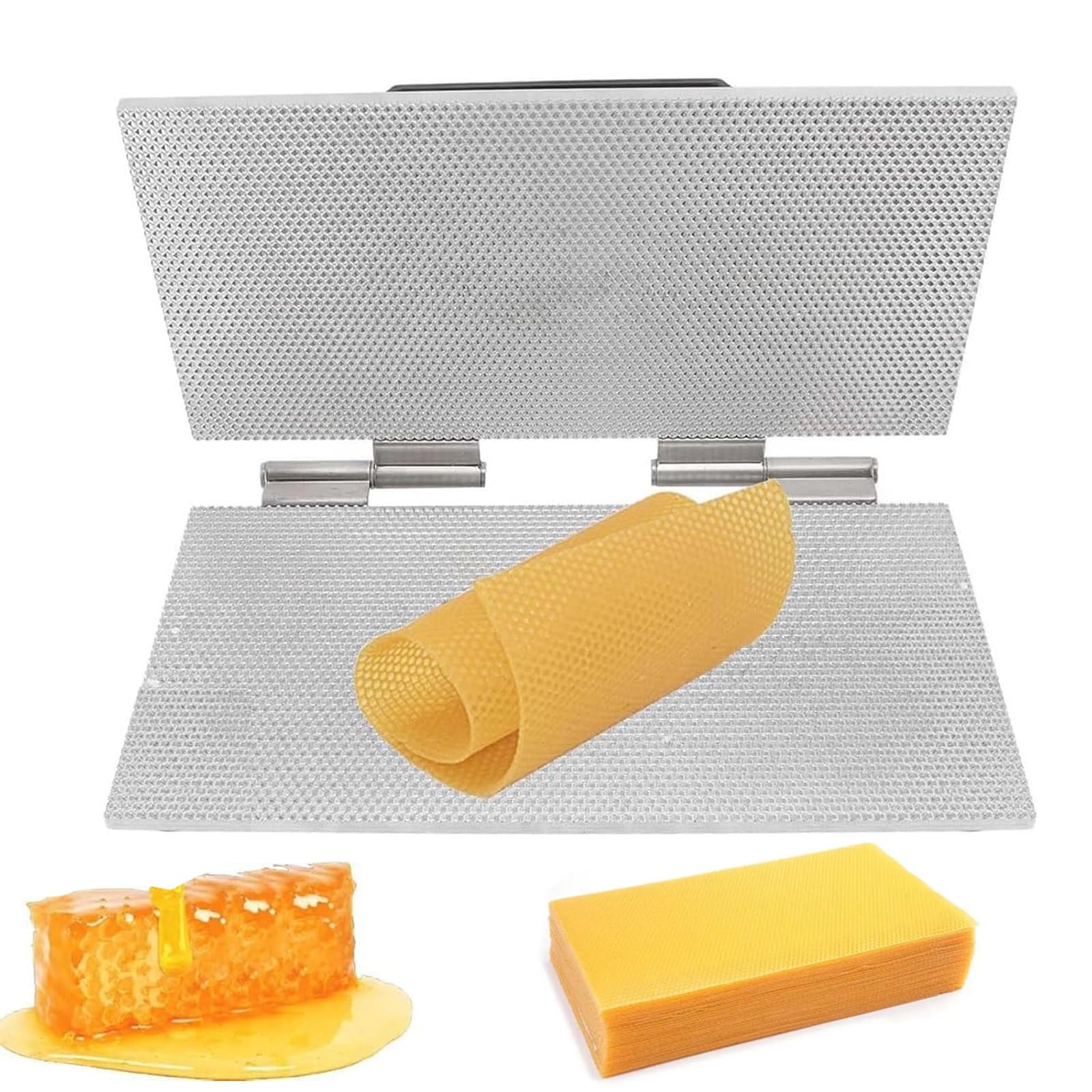 Forma do podkładu z wosku pszczelego, prasa do wytłaczania wosku 220 x 420 mm, do zaopatrzenia pszczelarskiego