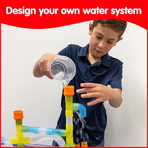 Miniatura 2 de edxeducation Crazy Tube Set de 73 - Juguete de construcción STEM para mayores de 5 años - Crea tus propios sistemas de agua - Observa y experimenta
