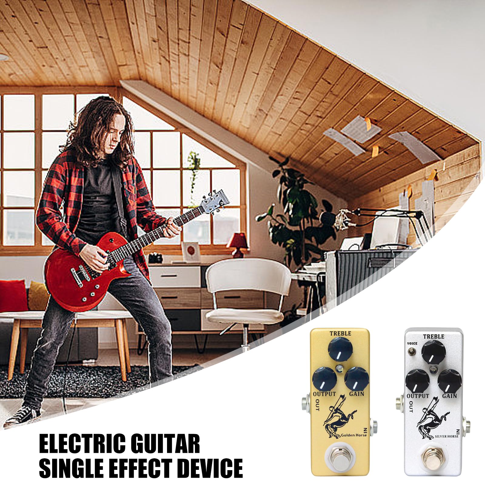 Chitarra elettrica Effetti Pedale Overdrive Chitarra Effetto Pedale True Bypass Full Metal Shell Aumenta Effetto Professionale Overdrive Effetti