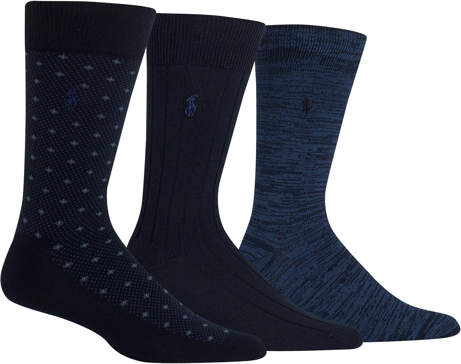 Polo Ralph Lauren Men's Super Soft Birdseye Dress Crew Socks (3-Pack)