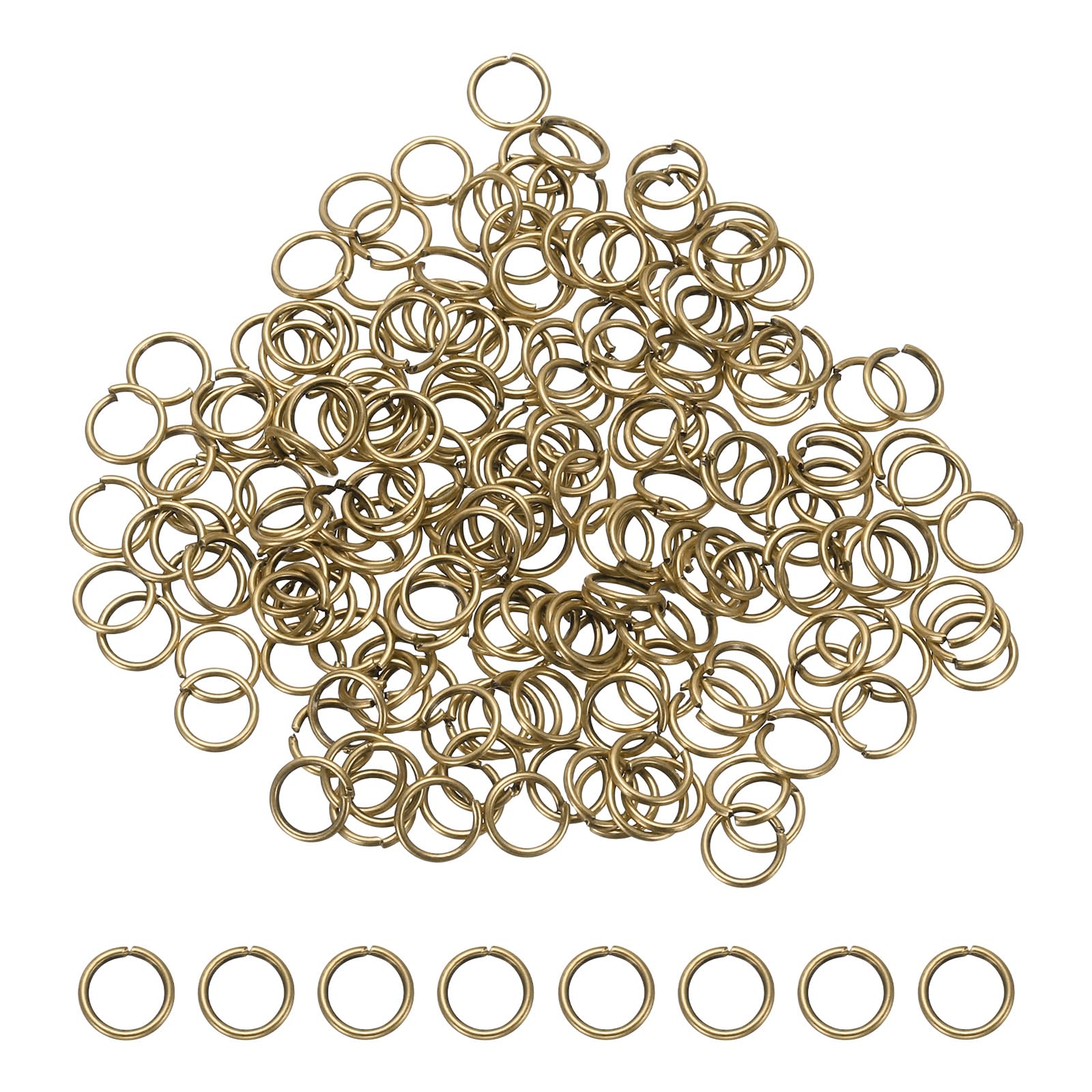sourcing map 200 Pcs Open Jump Rings, 6mm Split Metal O Ring 0.7mm Thick Keychains Connector Ring for Jewelry Making DIY Necklaces Bracelet Earrings Craft Making, Bronze โ image 1