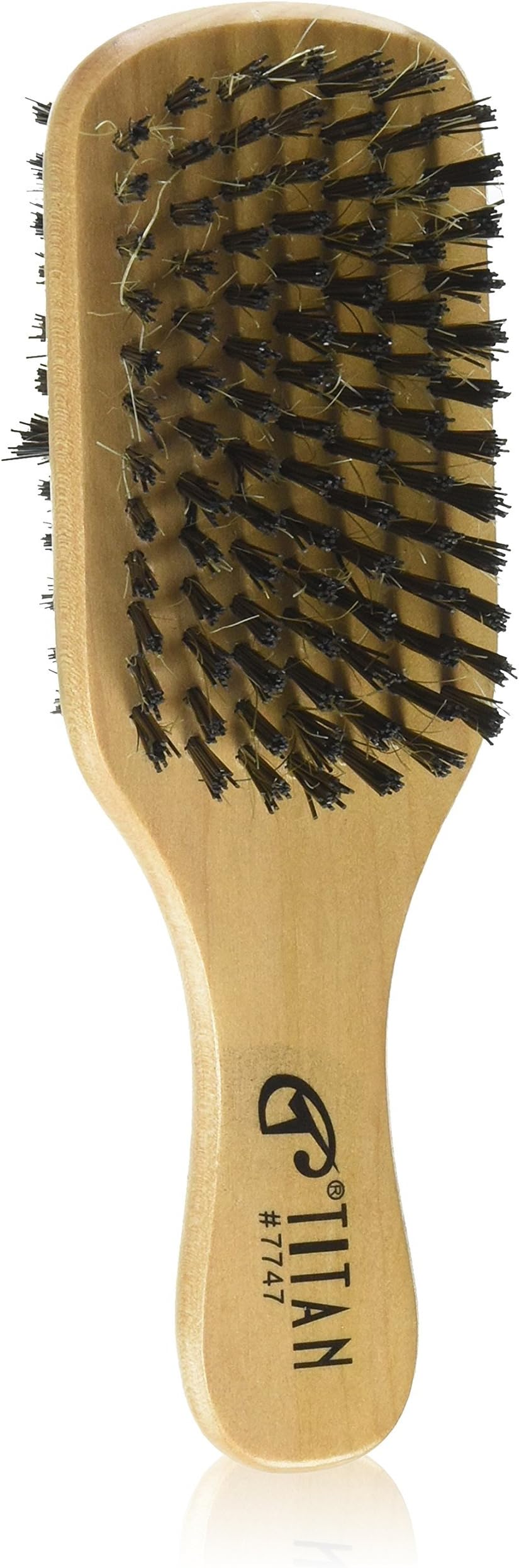 Double-Sided Hair Brush for Men – Soft & Hard Natural Boar Bristles, Wooden Handle Wave Grooming Brush for Styling & Maintenance